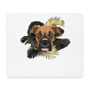 Goldener Hund Deutscher Boxer - Mousepad (Querformat) - Weiß - Vorne