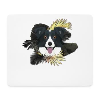 Golden Dog Border Collie - Mouse Pad (horizontal) - white - Front