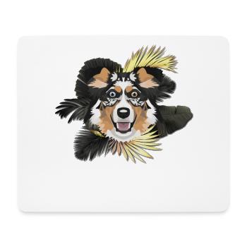 Golden Dog Australian Shepherd - Mouse Pad (horizontal) - white - Front