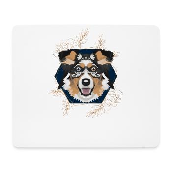 Golden Dog Australian Shepherd - Mouse Pad (horizontal) - white - Front