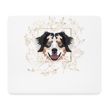 Golden Dog Australian Shepherd - Mouse Pad (horizontal) - white - Front