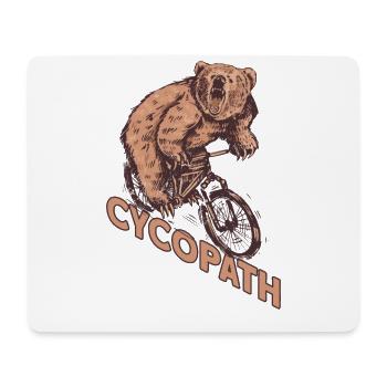 Bear Biker Radrennfahrer Cycopath - Mousepad (Querformat) - Weiß - Vorne
