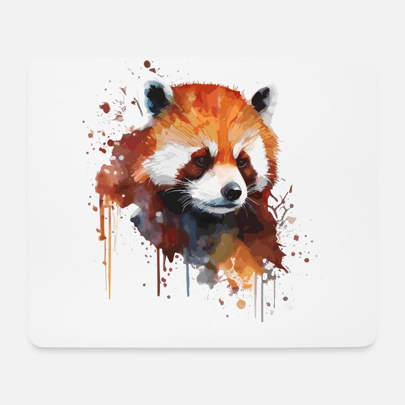 Cute red panda colorful for red panda lovers - Mouse Pad (horizontal) - white