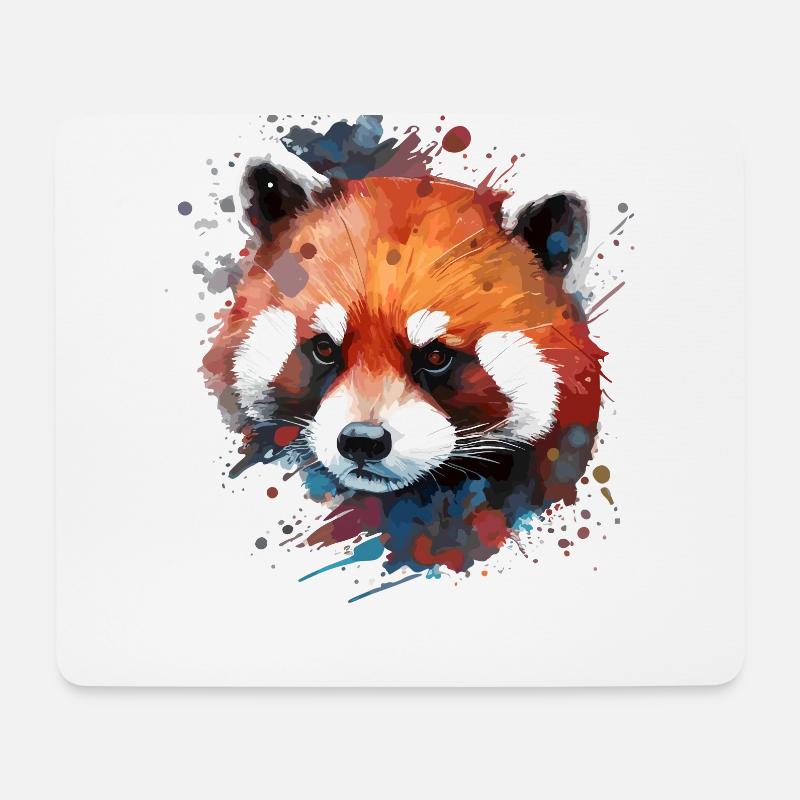 Süsser Roter Panda Für Rote Pandaliebhaber Bunt - Mousepad (Querformat) - Weiß