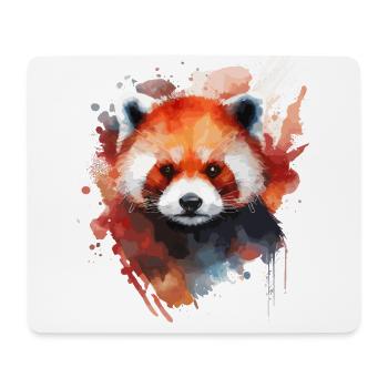 Süsser Roter Panda Für Rote Pandaliebhaber Bunt - Mousepad (Querformat) - Weiß - Vorne