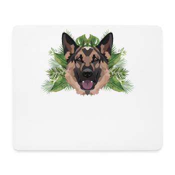 Tropical German Shepherd - Mouse Pad (horizontal) - white - Front