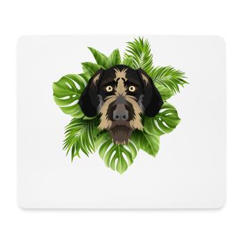Tropical Deutsch Drahthaar - Mousepad (Querformat) - Weiß - Vorne