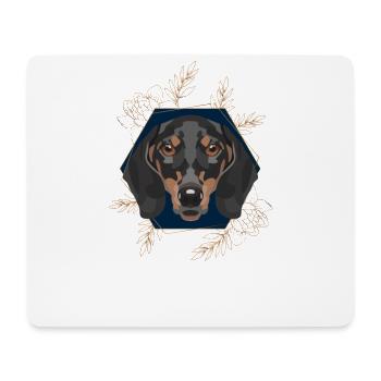 Golden Dog Dachshund - Mouse Pad (horizontal) - white - Front