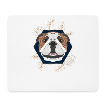 Golden Dog English Bulldog - Mouse Pad (horizontal) - white - Front