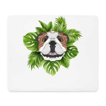 Bouledogue anglais tropical - Tapis de souris (format paysage) - blanc - Devant
