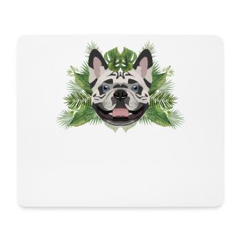 Tropical French Bulldog - Mouse Pad (horizontal) - white - Front