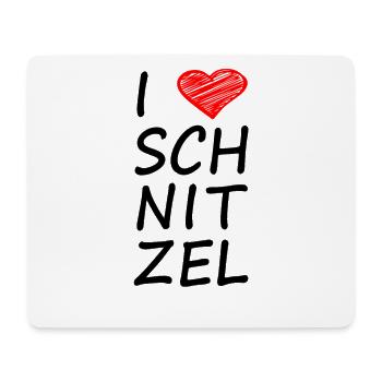 I LOVE SCHNITZEL - Mousepad (Querformat) - Weiß - Vorne
