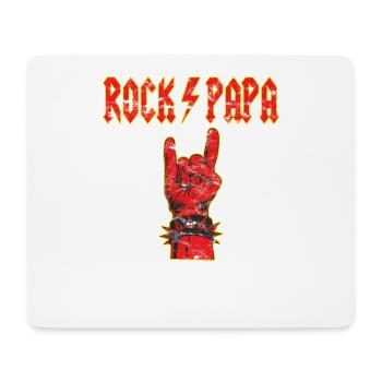 Vatertag Rockpapa Teufelsgruß - Mousepad (Querformat) - Weiß - Vorne