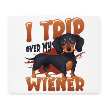 I stumble across my Viennese dog - Mouse Pad (horizontal) - white - Front