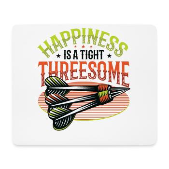 Glück Ist Ein Enges Dreiergespann, Dartpfeil - Mousepad (Querformat) - Weiß - Vorne