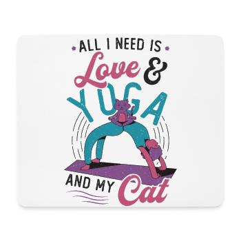 All I need is love and yoga - Mouse Pad (horizontal) - white - Front