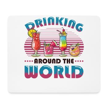 Drinking around the world around the world - Mouse Pad (horizontal) - white - Front