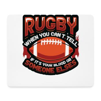 Funny rugby player - Mouse Pad (horizontal) - white - Front