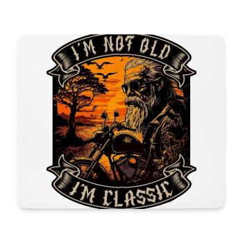 I m not old I m classic Motorrad biker - Mousepad (Querformat) - Weiß - Vorne