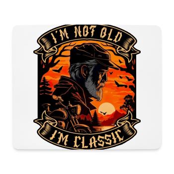 I m not old I m classic Motorrad biker - Mousepad (Querformat) - Weiß - Vorne