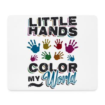 Little Hands Color My World, enseignante de maternelle - Tapis de souris (format paysage) - blanc - Devant