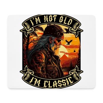 I m not old I m classic Motorrad biker - Mousepad (Querformat) - Weiß - Vorne