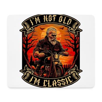 I m not old I m classic Motorrad biker - Mousepad (Querformat) - Weiß - Vorne