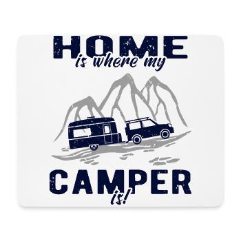 Caravane Home Camper - Tapis de souris (format paysage) - blanc - Devant
