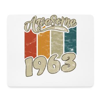 1963 Geburtstag Awesome since Retro - Mousepad (Querformat) - Weiß - Vorne