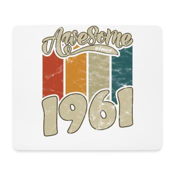 1961 Anniversaire génial depuis Retro - Tapis de souris (format paysage) - blanc - Devant