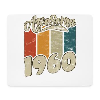 1960 Anniversaire génial depuis Retro - Tapis de souris (format paysage) - blanc - Devant