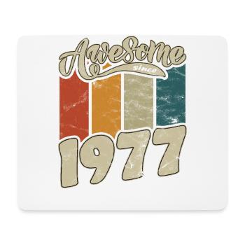1977 Geburtstag Awesome since Retro - Mousepad (Querformat) - Weiß - Vorne