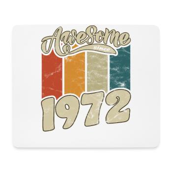 1972 Geburtstag Awesome since Retro - Mousepad (Querformat) - Weiß - Vorne
