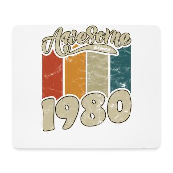 1980 Anniversaire génial depuis Retro - Tapis de souris (format paysage) - blanc - Devant