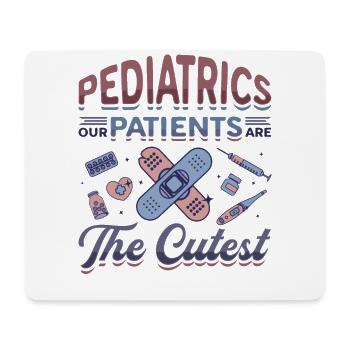 Pédiatrie, nos patients sont les plus doux - Tapis de souris (format paysage) - blanc - Devant