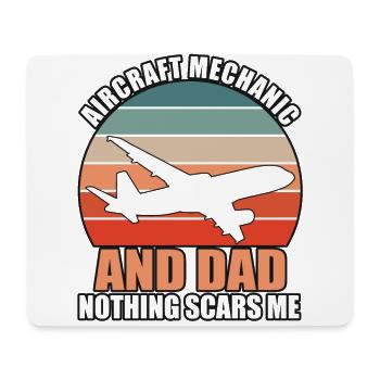 Aircraft Mechanic Dad - Mouse Pad (horizontal) - white - Front