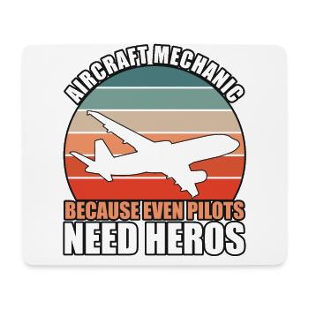 Aircraft Mechanic - Mouse Pad (horizontal) - white - Front