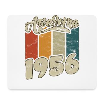 1956 Geburtstag Awesome since Retro - Mousepad (Querformat) - Weiß - Vorne