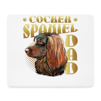 Cocker Spaniel Papa - Tapis de souris (format paysage) - blanc - Devant