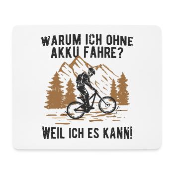 Fahrrad Radsport Mountainbike - Mousepad (Querformat) - Weiß - Vorne