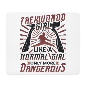 Arts Martiaux Filles, Taekwondo - Tapis de souris (format paysage) - blanc - Devant