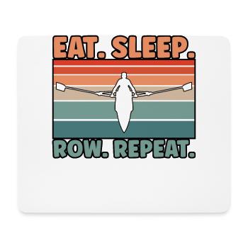 Eat Sleep Row Rowing - Mouse Pad (horizontal) - white - Front
