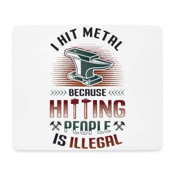 Hit Metal, Blacksmith - Mouse Pad (horizontal) - white - Front