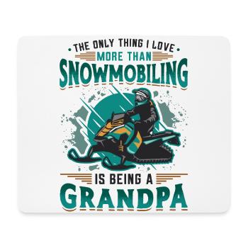Snowmobiling, Grandpa, Snowmobile - Mouse Pad (horizontal) - white - Front