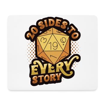 20 pages of each story D20 cube - Mouse Pad (horizontal) - white - Front