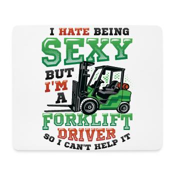 Sexy Gabelstaplerfahrer Lagerlogistik Gabelstapler - Mousepad (Querformat) - Weiß - Vorne