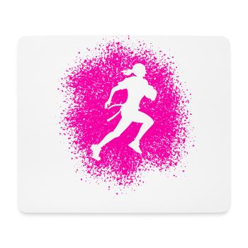 Flag Football Mädchen Spielerin - Mousepad (Querformat) - Weiß - Vorne