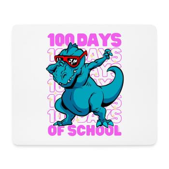 100 Tage Schulen Dinosaurier DAB T-REX Pink - Mousepad (Querformat) - Weiß - Vorne