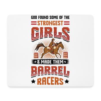 Barrel Racer Girl, Barel Racing - Mousepad (Querformat) - Weiß - Vorne