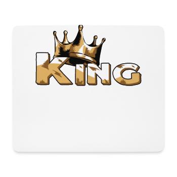 Couronne avec lettrage King - Tapis de souris (format paysage) - blanc - Devant